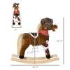 Baby Rocking Horse, Large Riding Horse,Toy for Boy Girl Ages 3-8 Years Old, Brown - 3 of 4
