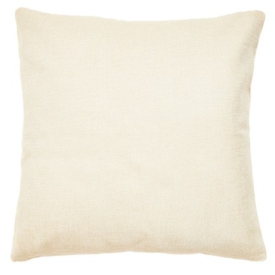 Set of 4 Cream Canvas Throw Pillow Covers for DIY Crafts