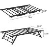 Homhougo Twin Pop Up Trundle Bed Frame, Trundle Day Bed with Lockable Casters, Foldable Metal Platform - 2 of 4