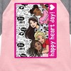 Girls' - Barbie - Happy Heart Day Shirt Tail Raglan Graphic T-shirt - 2 of 3