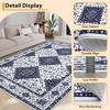 Machine Washable Area Rugs Vintage Printed Living Room Rugs with Non-Slip Backing, Soft Low Pile Floor Carpet - 4 of 4