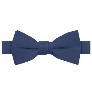 Jacob Alexander Young Boys' Solid Color Pre-Tied Adjustable Banded Bow Tie - 1 of 4