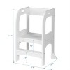 INFURNIC Ladders Child Standing Tower Adjustable Step Stool for Kitchen and Bathroom Use, White, 22.83"*15.75"*31.69" - 4 of 4