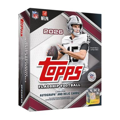 2026 Topps NFL Flagship Football Trading Card Mega Box