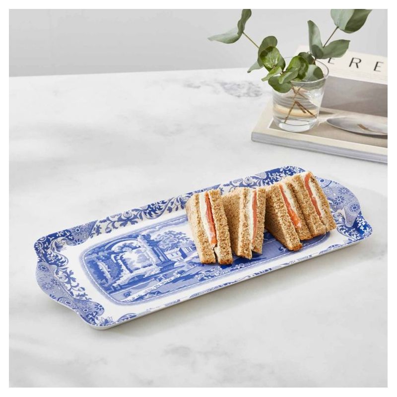 Pimpernel Blue Italian Melamine Sandwich Tray - 15.25" x 6.5", 5 of 6