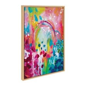 Kate & Laurel All Things Decor 23"x33" Sylvie Chasing Rainbows Wall Art by Rachel Christopoulos Natural: Modern Floating Canvas - 1 of 4