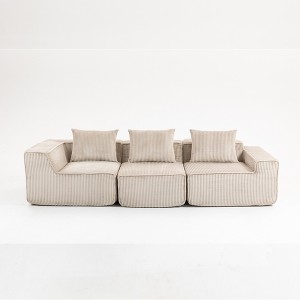 Dolonm 111" Multi person modular compression sofa that can be freely combined，Sectional Boneless sofa，No Assembly Required - 1 of 4