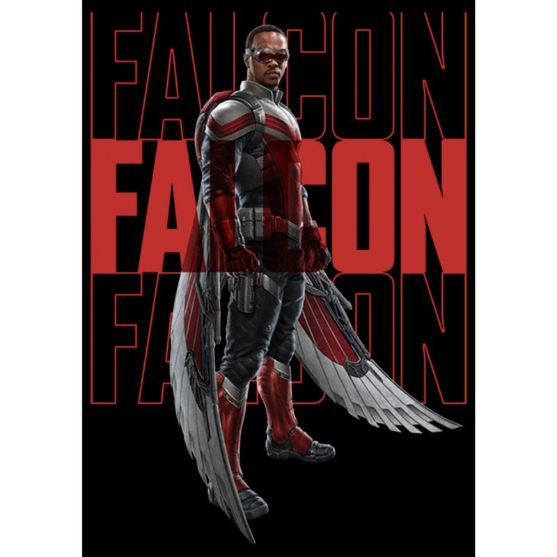 Boy's Marvel The Falcon and the Winter Soldier Falcon Repeating T-Shirt, 2 of 6