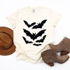 Halloween Bats Distressed - Womens Garment Dyed Tee - 3 of 3