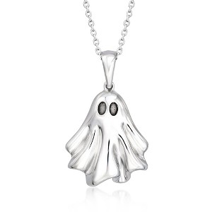 Ross-Simons Sterling Silver Ghost Pendant Necklace Size 18 - 1 of 3