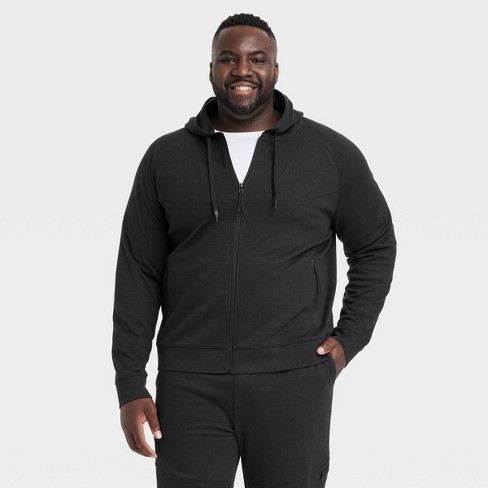 Men's Cotton Fleece Hooded Sweatshirt - All In Motion™ Black L : Target