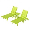 WestinTrends 3 Pieces Poly Outdoor Patio Chaise Lounge Chair with Side Table Set - 3 of 4