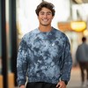 Dalix Ghost Embroidered Washed Crewneck Sweatshirt Long Sleeve Fleece Cotton Mens - 3 of 4