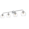 Elegant Lighting Genesis 4 light Chrome and Clear Bath Sconce - 2 of 4