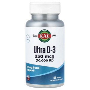 KAL Ultra D-3, 250 mcg (10,000 IU), 120 Tablets - 1 of 4