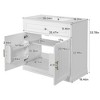 NicBex 36" Luxurious Bathroom Vanity with Ceramic Sink,Freestanding Storage Cabinet Combo with 2 Doors,No Faucet Included - 4 of 4