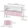 NicBex Modern Kids Bookshelf with 3 Collapsible Fabric Drawers, Children's Book Display, Toy Storage Cabinet Organizer,Safety-Buckled Storage Bookcase - 3 of 4