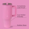 HydroJug Traveler - Water Bottle with Handle & Flip Straw - Leak Resistant Tumbler, Insulated, Stainless Steel & Rubber Base - 2 of 4