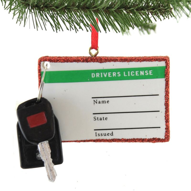 Kurt S. Adler 2.5 Inch Drivers License Diy Personalize 1St Car  Keys Tree Ornaments, 2 of 4