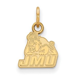 Black Bow Jewelry 10k Yellow Gold James Madison Dukes NCAA Extra Small Pendant - 1 of 3