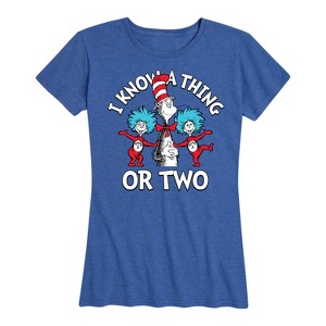 Women's - Dr. Seuss - Cat In the Hat I Know A Thing Or Two Short Sleeve Graphic T-Shirt - 1 of 4