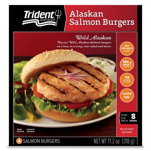 Trident Alaskan Salmon Burgers 4ct 11 2oz Target