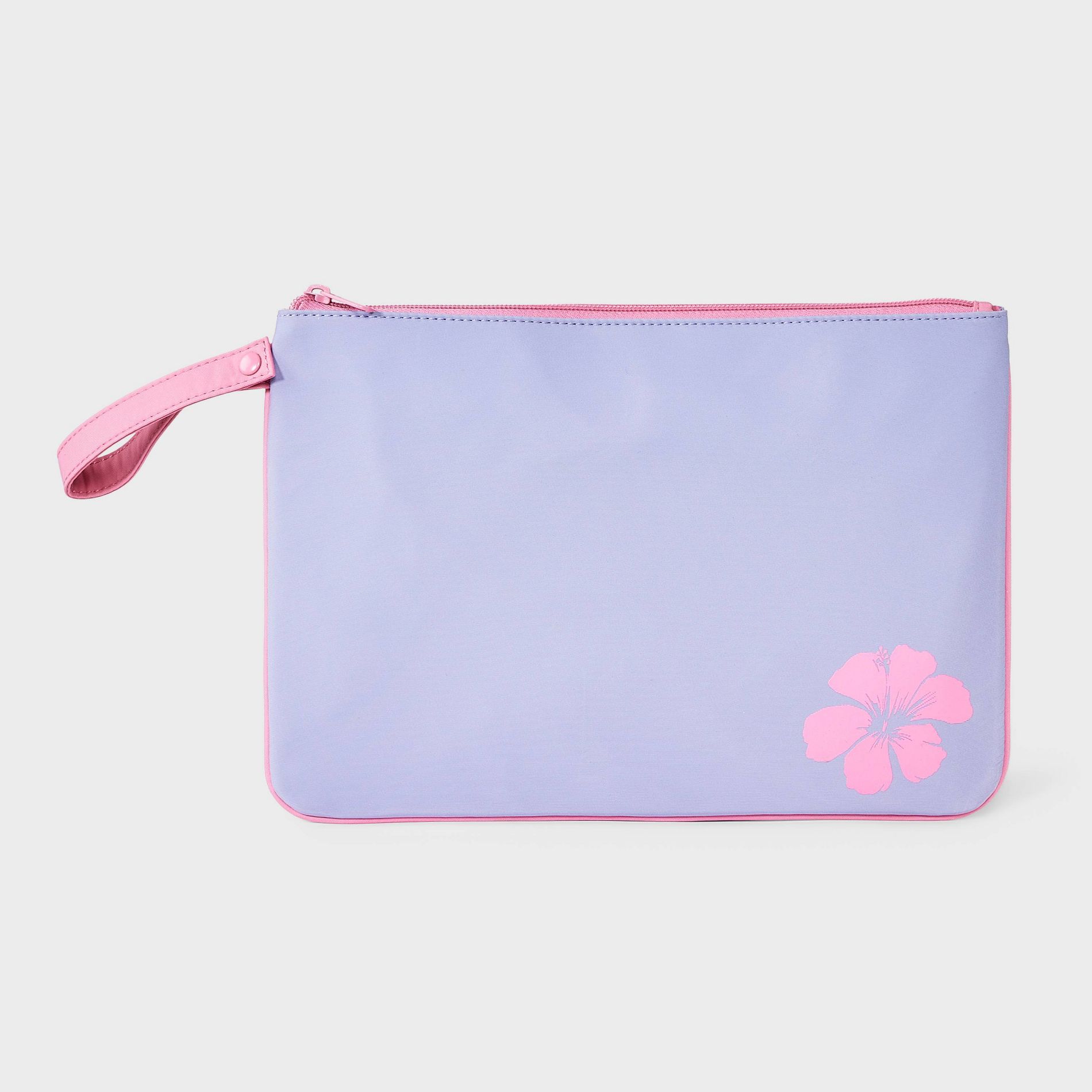 Girls' Wristlet Swim Pouch with Flower Graphic - art class™ Purple