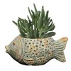 Classic Home and Garden Cement Buddies Indoor/Outdoor Planter with Drainage Hole, Coral Fish, Multicolored, 6.5" - 2 of 3