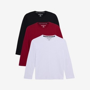 X RAY 3 Pack Kids And Boys 100% Cotton Long Sleeve Crewneck T-Shirts - 1 of 4