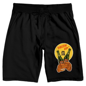 7UP Fresh Up On The Job Men's Black Sleep Pajama Shorts - 1 of 4