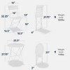 Best Choice Products 3-Piece Small Bistro Set, Folding Patio Furniture Set of 2 Chairs and Table - 2 of 4