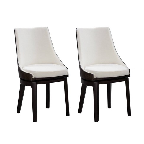 High back best sale cream dining chairs