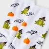 Women's Frog Witch Halloween Crew Socks - Hyde and EEK! Boutique™ White/Green/Black 4 - 10 - 3 of 3