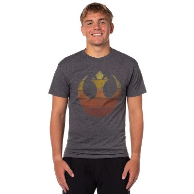 Star Wars Men's Distressed Rebel Alliance Starbird Symbol T-Shirt