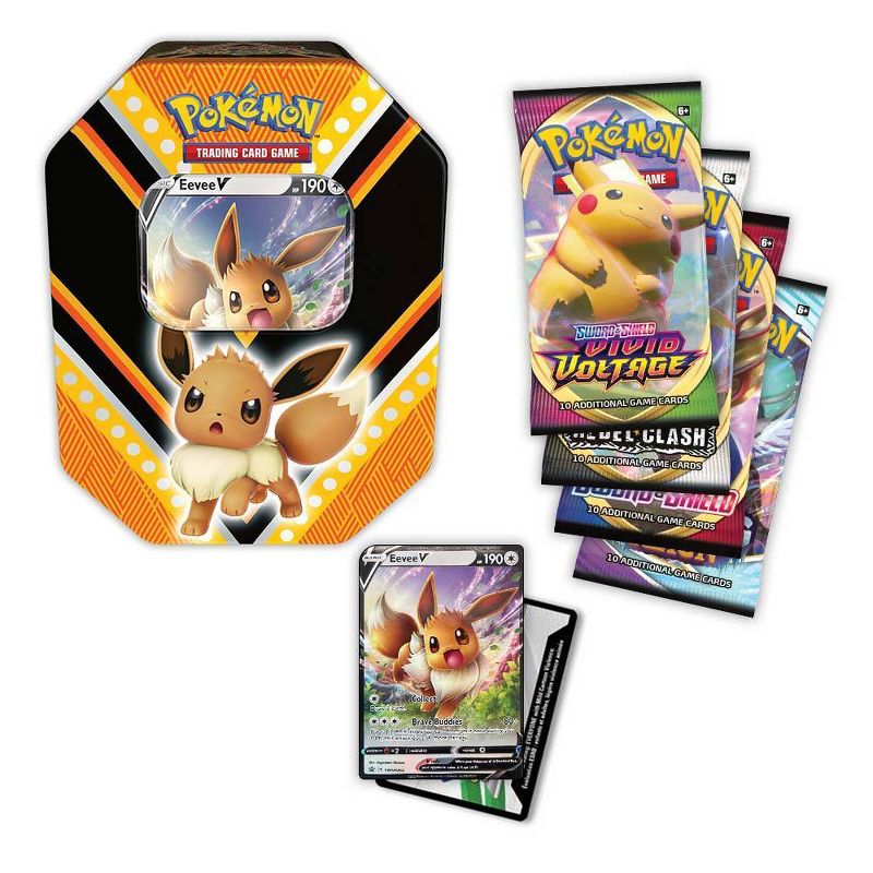 Pok&#233;mon Trading Card Game: Eevee V Powers Tin, 3 of 4