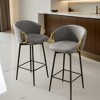Leovsnove 30 inch dining chairs set of 2 Modern style 360°Swivel Bar Chairs with simple design, comfortable high stools - 2 of 4