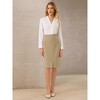 INSPIRE CHIC Women's Business Pencil High Waist Mental Decor Formal Work Midi Skirts - 2 of 4