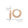 Chisel Stainless Steel Polished Rose IP-plated 1.6mm Hinged Hoop Earrings - 4 of 4