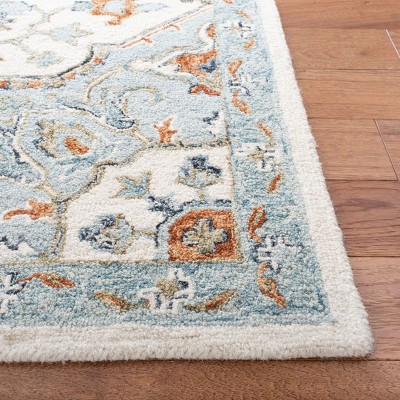 Ivory Elegance 6' Square Hand-Tufted Wool Area Rug