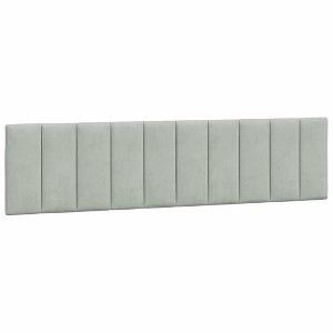vidaXL Headboard Cushion Bedroom Hanging Upholstered Pillow Headboard Velvet - Light Gray 76" - 1 of 4