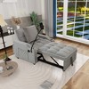 QingMoon Pull Out Couch Bed,Convertible Single Chair Bed With Phone Holder,USB Ports & Cup Holders For Living Room,Office,Small Places - 2 of 4
