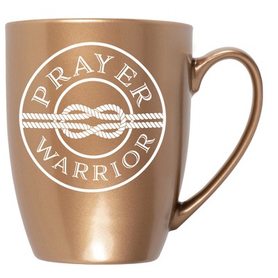 Elanze Designs Prayer Warrior Bronze 10 ounce New Bone China Coffee Cup Mug