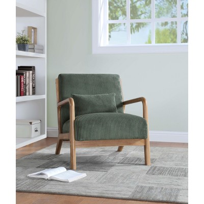 NicBex Wooden Lounge Chair Accent Chair with Waist Cushion, Comfy Chair for Living Room, Bedroom, Office