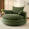 Merax 360° Swivel Barrel Chair with Dual-Layer Cushion Design - 2 of 4