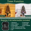 3/4.5Ft Artificial Christmas Tree With Warm White LED Lights，Fiber Optic-Like Flocked Tree  for Home, Shops, Party and Holiday Christmas Decoration - 4 of 4
