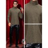 Lars Amadeus Men's Nightclub Shiny Party Glitter Long Sleeve Turtleneck T-Shirt - 4 of 4