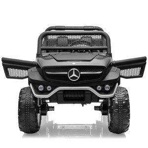 Ride On Truck Car for Kids, 2 Seater 24V  Licensed Mercedes Benz, Toddles Electric Car, Ride On Toy with Led Lights, USB&Music - 1 of 4