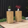 Lyngins Wood-Look Square-Column End Table, Indoor/Outdoor Side Table for Living Room, Bedroom Nightstand, MGO Patio End Table - 4 of 4