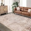 Fulvari Washable Rugs for Living Room Area Rug Soft Living Room Rug Carpet-Rugs for Bedroom Vintage Oriental Floral Dining Room Non Slip - 2 of 4