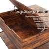 Kumasinova 31.5" Lift-Top Coffee Table,End Table with Hidden Compartment,Center Table with Metal Frame,Coffee Tables for Living Room,Dark Walnut - 3 of 4
